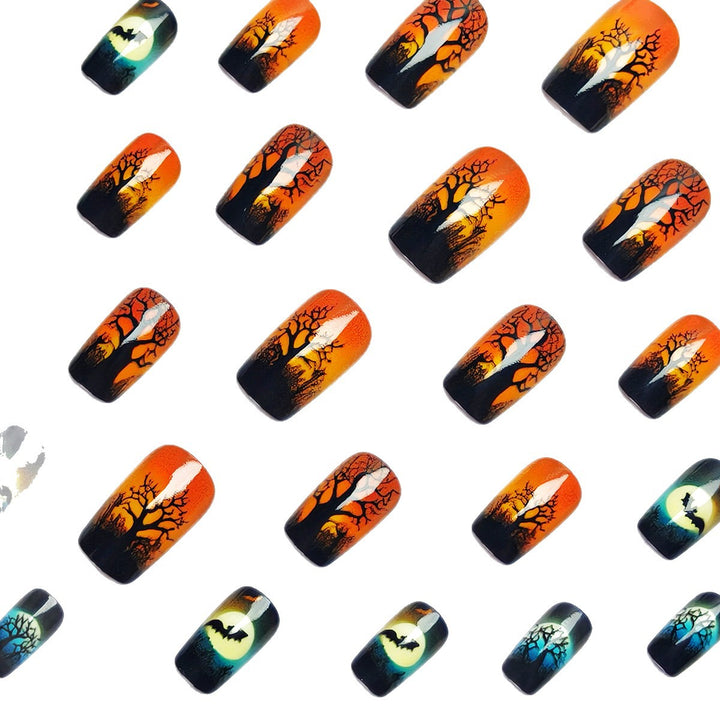 Artificial nails with autumnal creepy design Stornfield