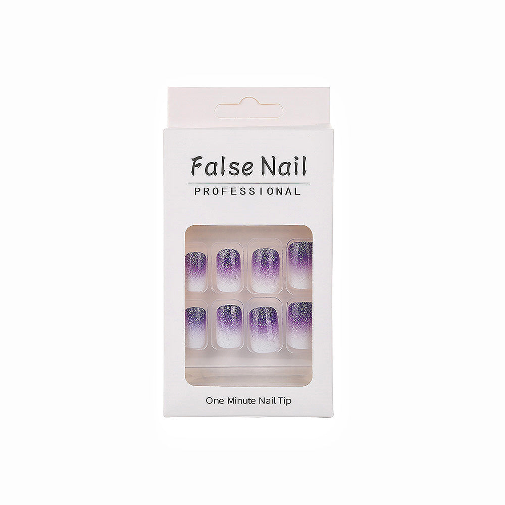 Glittering artificial nails with ombre effect Stornfield