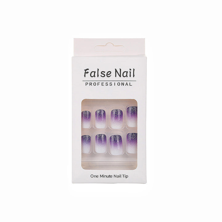 Glittering artificial nails with ombre effect Stornfield