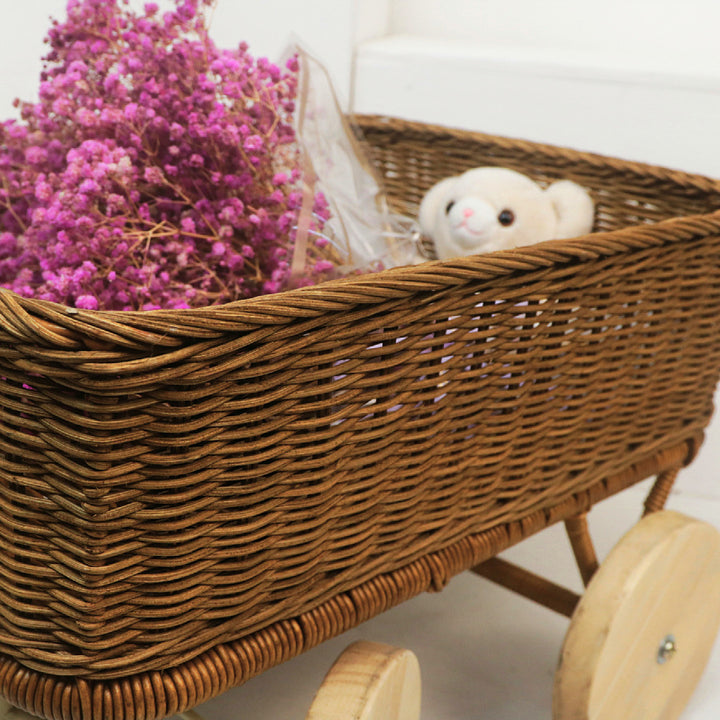 Handcrafted Woven Storage Cart Stornfield