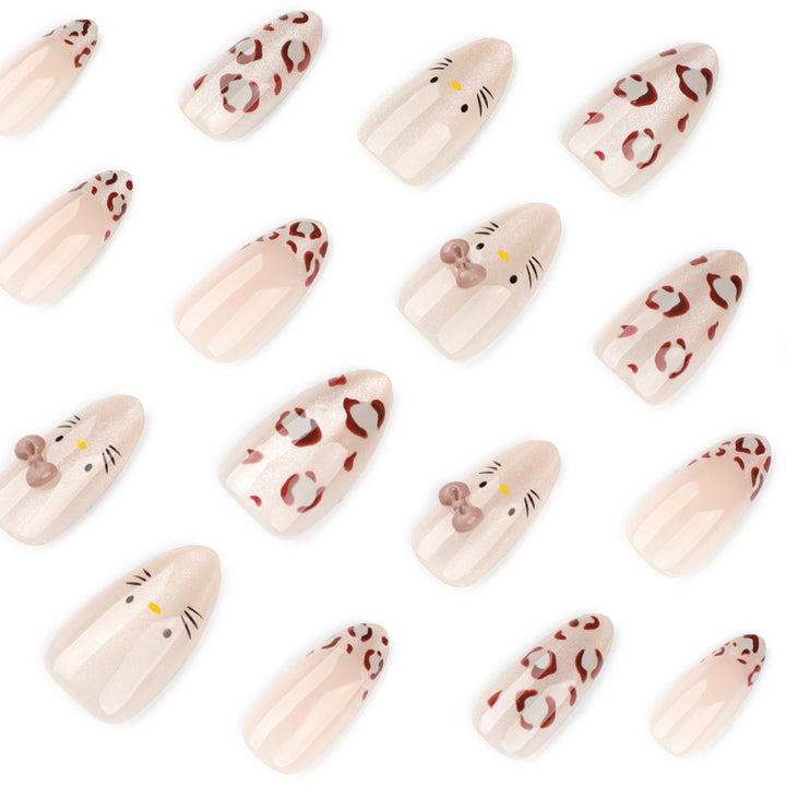 Creative Nail Art with Cute Cat Motif and Glitter Accents Stornfield