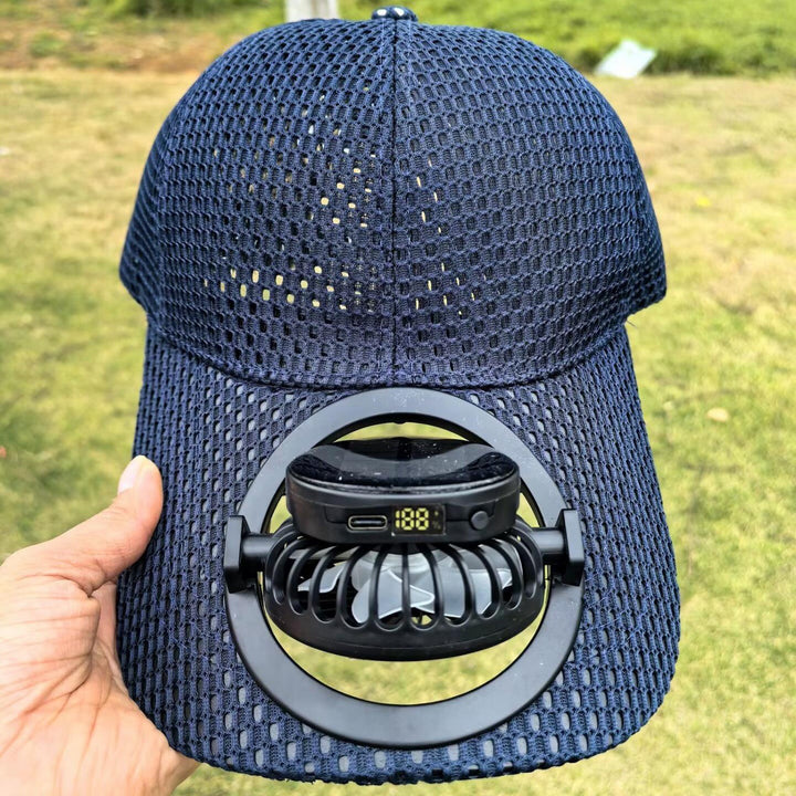 Breathable sports cap with removable USB fan Stornfield