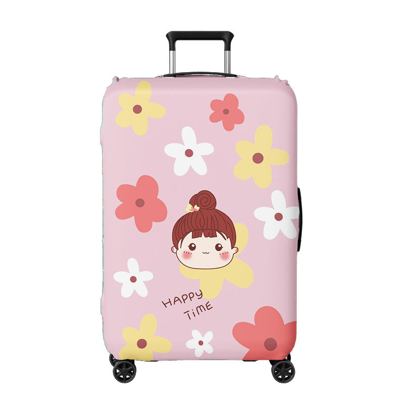 Ladies suitcase cover with creative illustration design Stornfield