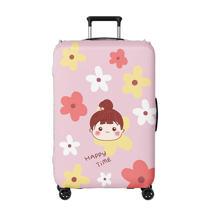 Ladies suitcase cover with creative illustration design Stornfield