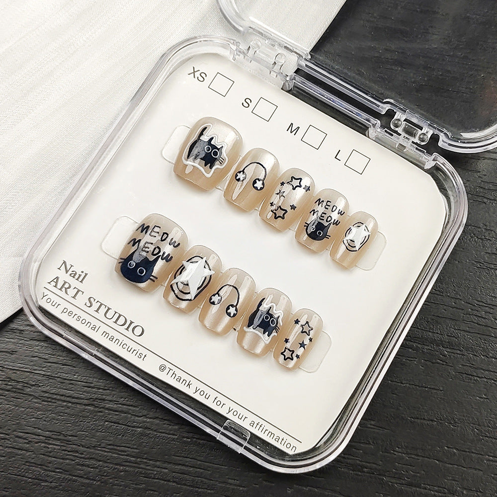 Artificial nail tips with shimmering design Stornfield