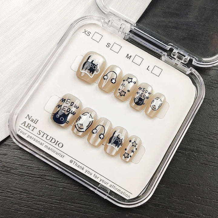 Artificial nail tips with shimmering design Stornfield
