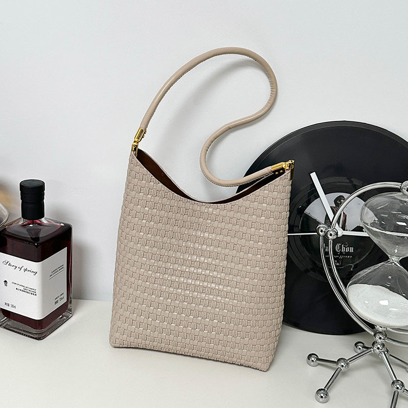 Textured Weave Shoulder Bag