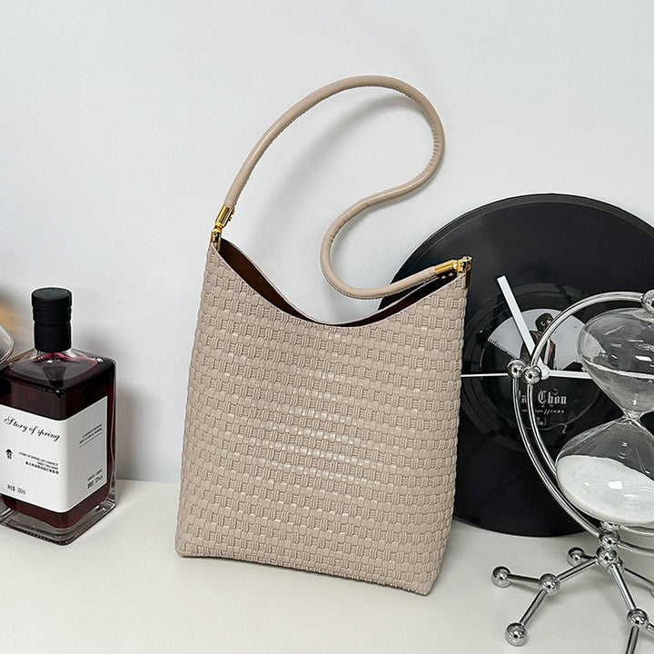 Textured Weave Shoulder Bag