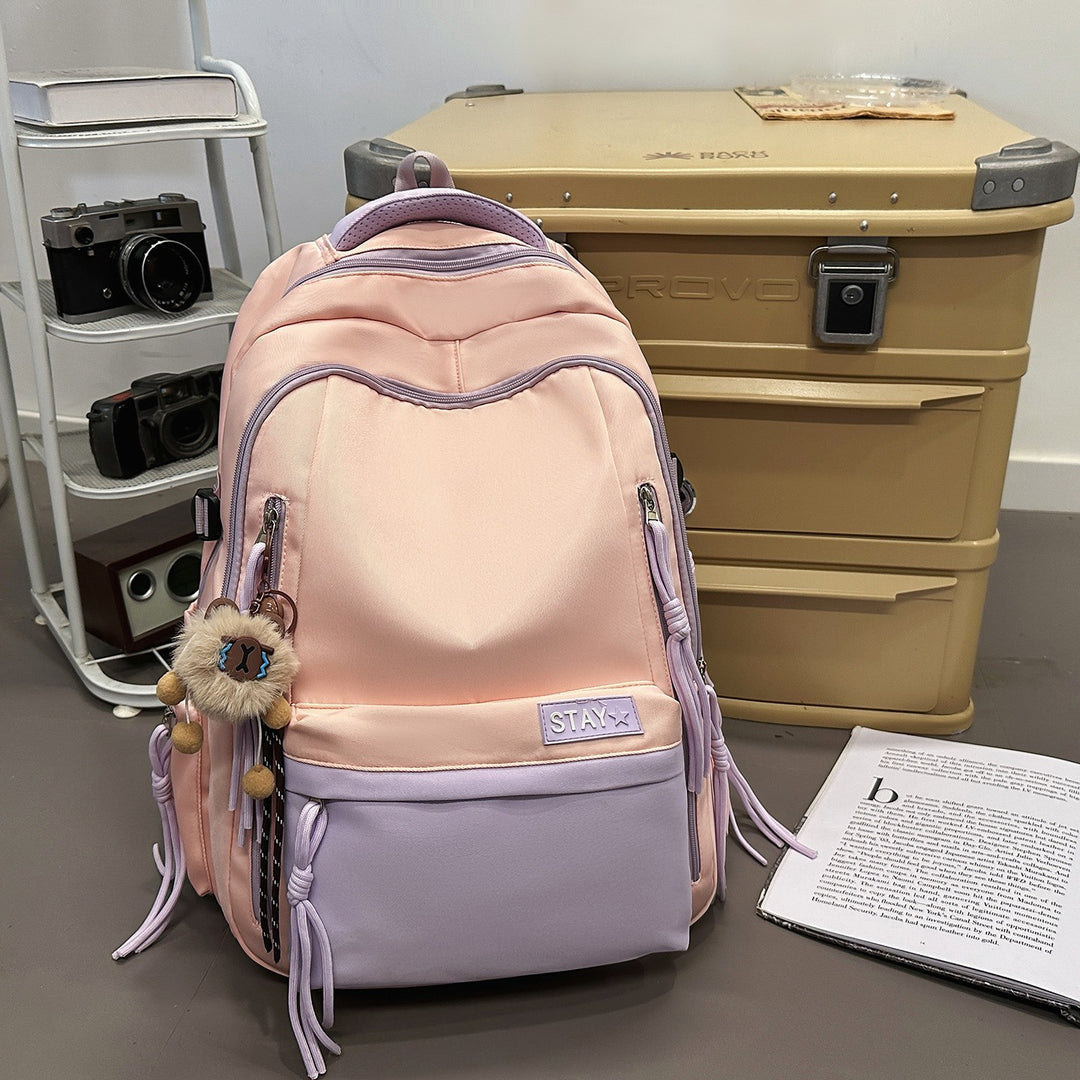 Backpack with Cute Animal Pendant and Practical Compartments Stornfield