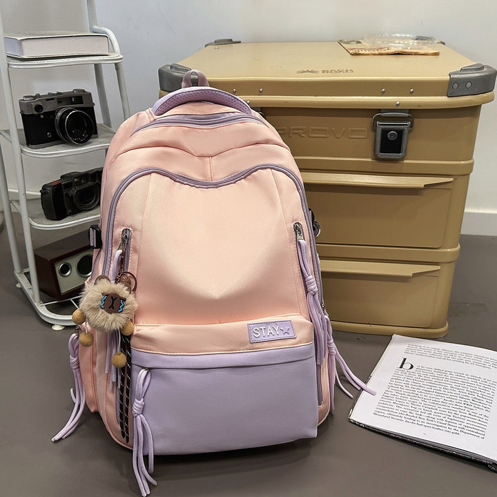 Backpack with Cute Animal Pendant and Practical Compartments Stornfield