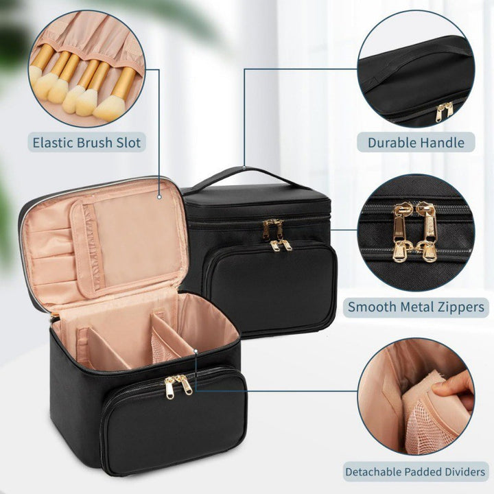 Luxurious Cosmetic Organizer Bag with Separate Compartment System Stornfield