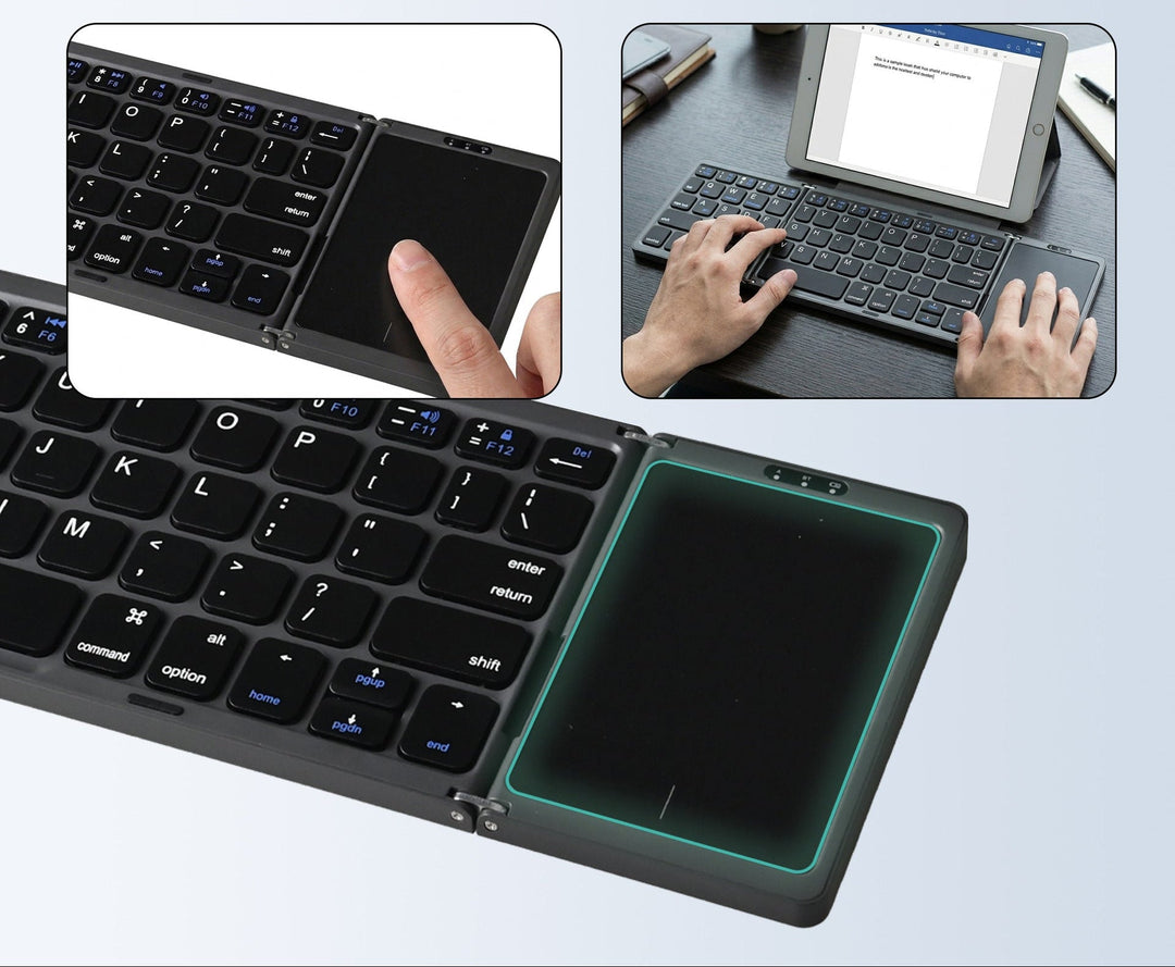 Portable Bluetooth Keyboard with Integrated Touchpad Stornfield