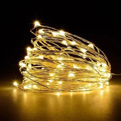 LED Fairy String Lights Ultra-Thin Silver Wire Battery Powered Splash Resistant Decorative Lighting Stornfield