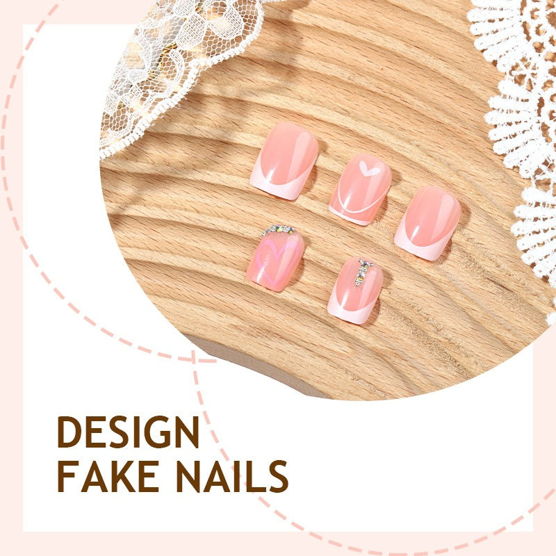 Artificial nail set with elegant design and sparkling accents Stornfield