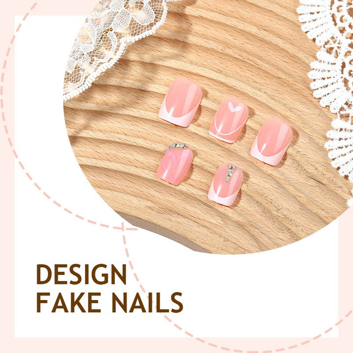 Artificial nail set with elegant design and sparkling accents Stornfield