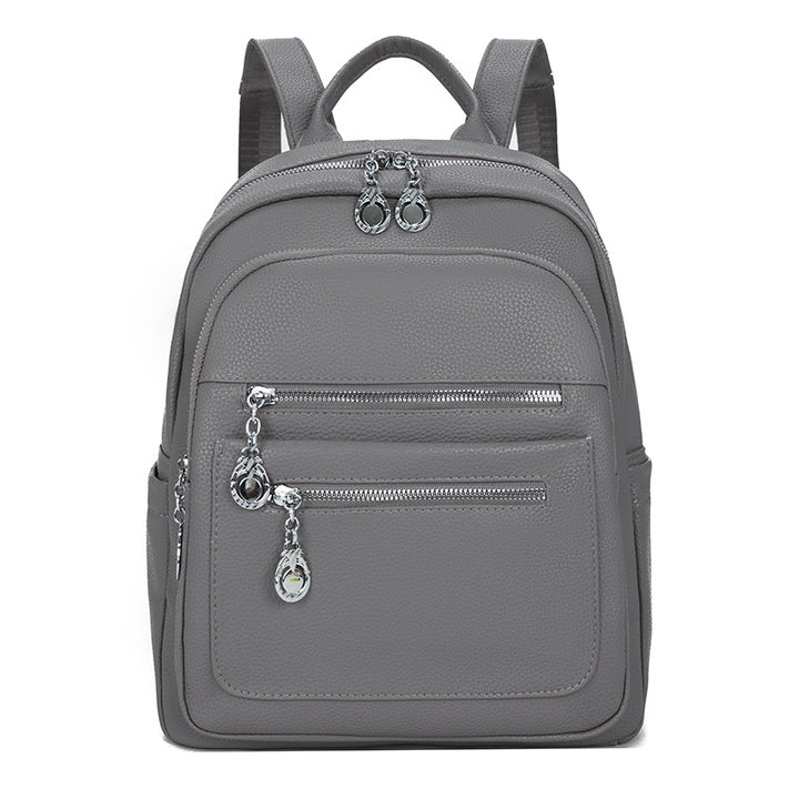 Stylish Multi-Pocket Leather Backpack Stornfield