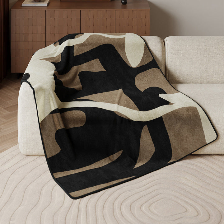 Modern Geometric Fleece Throw Blanket
