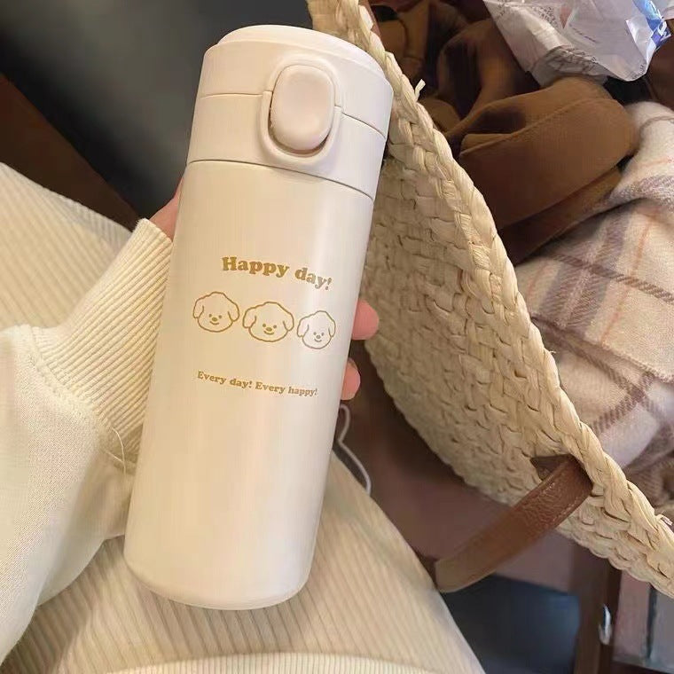 Women Insulated Water Bottle with Cute Bear Design Stornfield