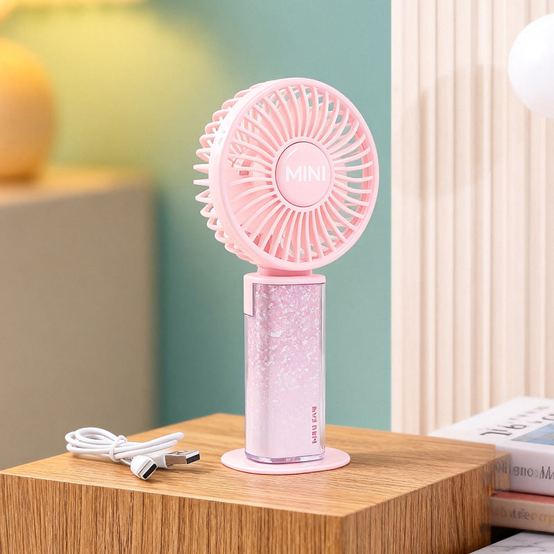 Women's Portable Hand Fan with Flexible Tilt and USB Charging Stornfield