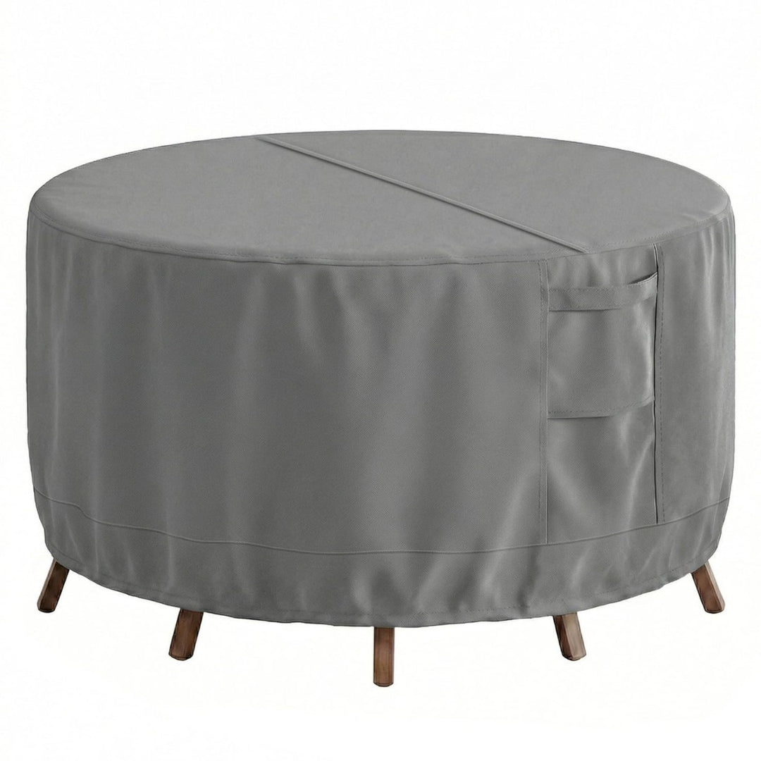 Protective cover for round garden tables with breathable material Stornfield