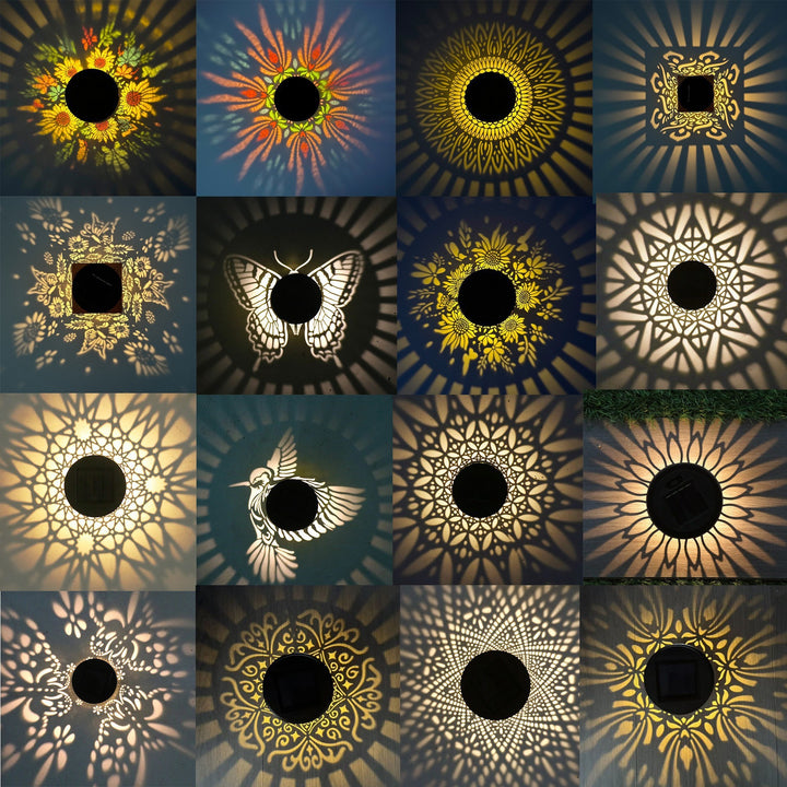 Decorative Solar RGB Mandala Projection Wall And Stake Garden Light Stornfield