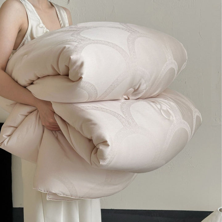 Silky Jacquard Tufted Down-Alternative Comforter Insert