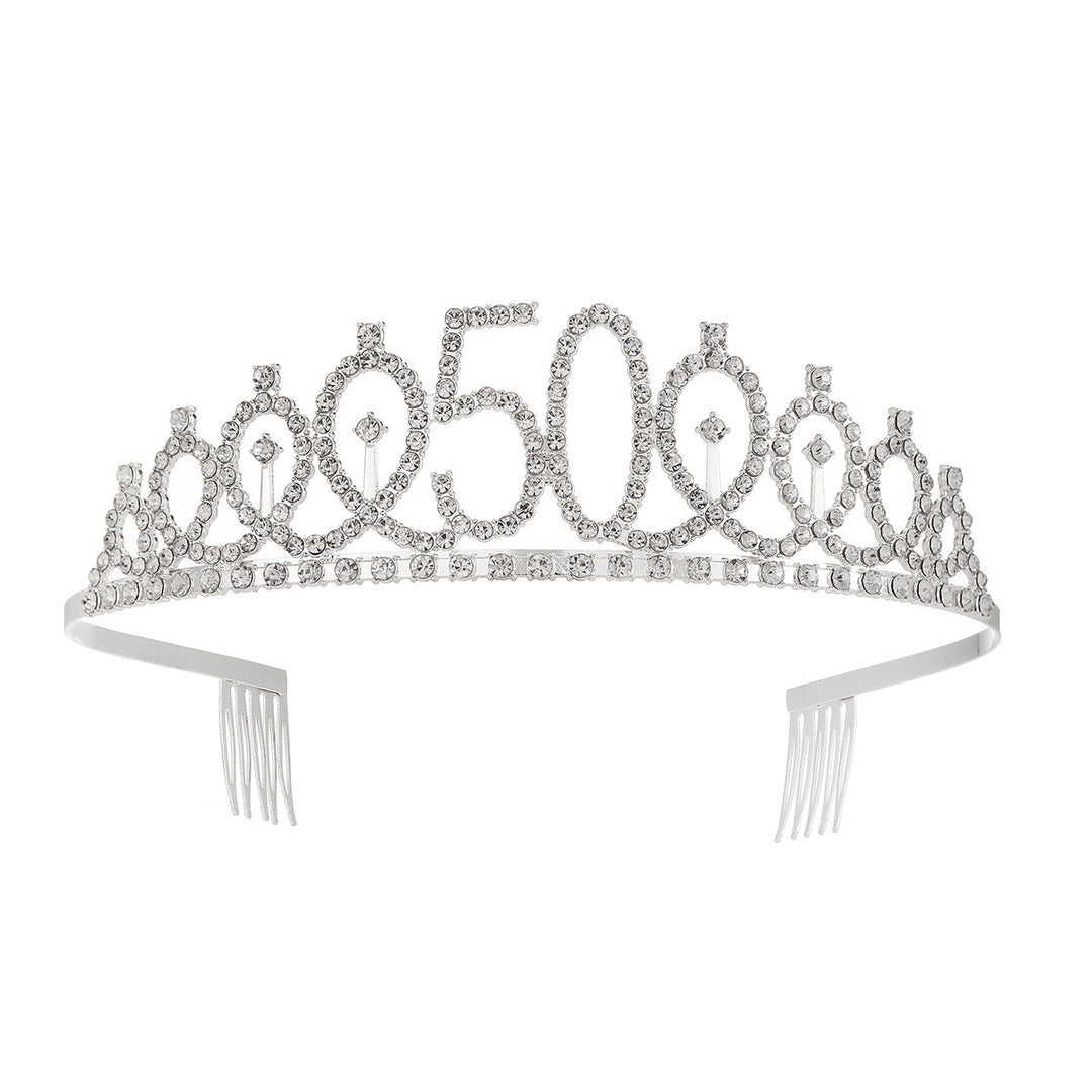 Women's Crystal-Embellished Tiara with Elegant Design Stornfield