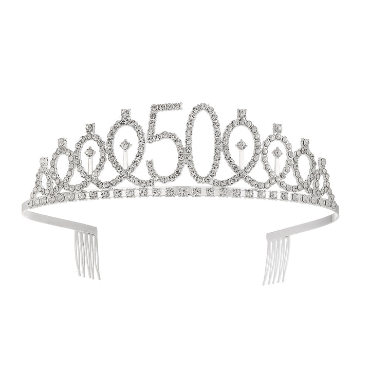 Women's Crystal-Embellished Tiara with Elegant Design Stornfield
