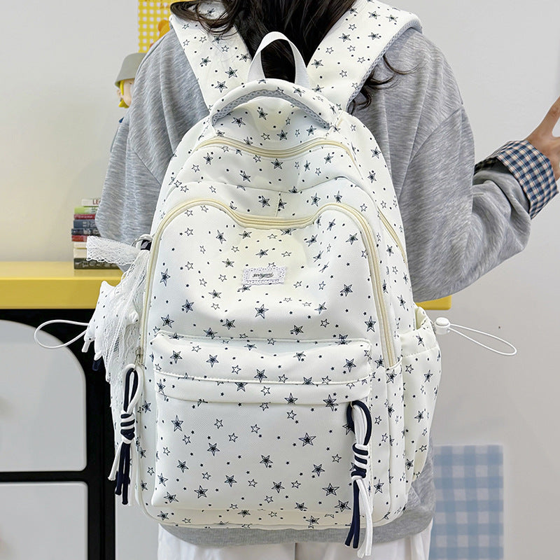 Fun Star-Embellished Student Backpack Stornfield