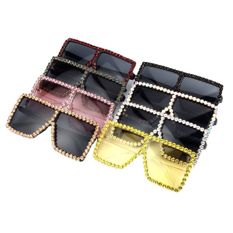Women's oversized sunglasses with sparkly crystal frame Stornfield