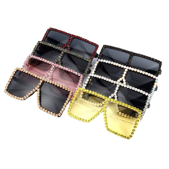 Women's oversized sunglasses with sparkly crystal frame Stornfield