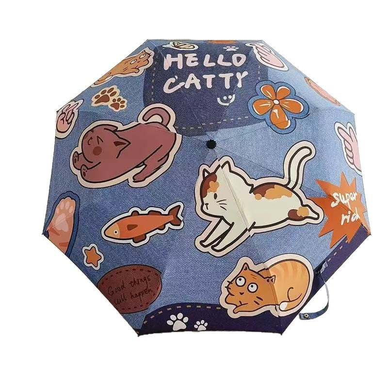Ladies Folding Umbrella with Cute Dog Designs Stornfield