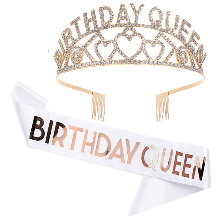 Women's Sparkling Tiara and Sash Set Stornfield