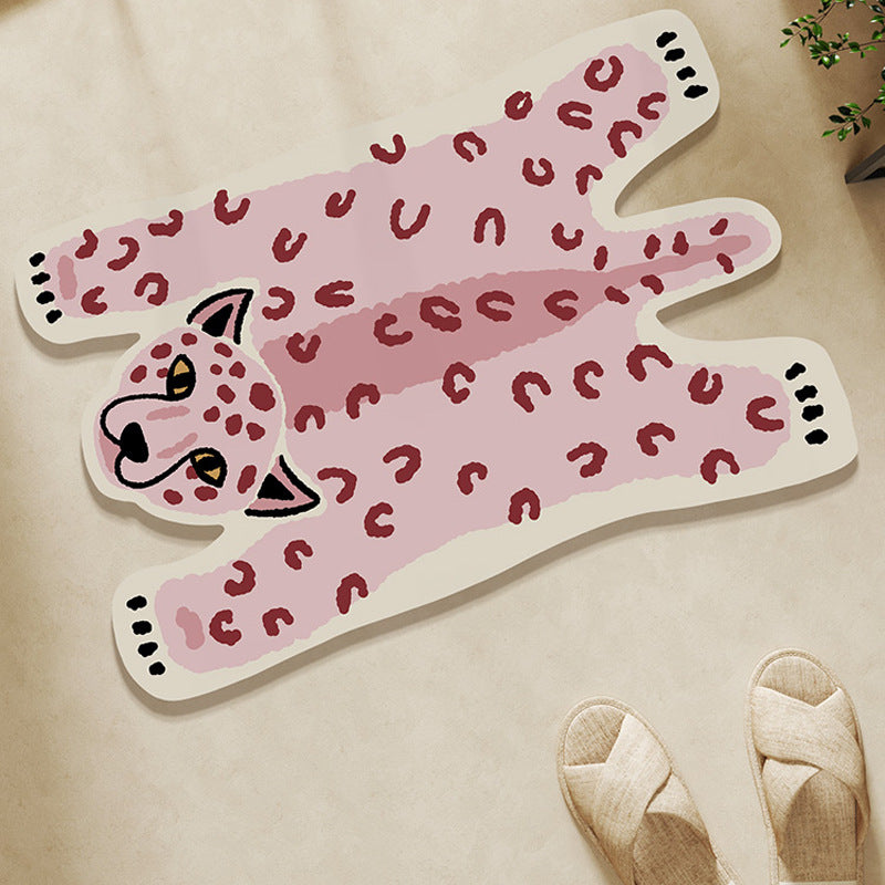 Playful Animal Design Bath Mat