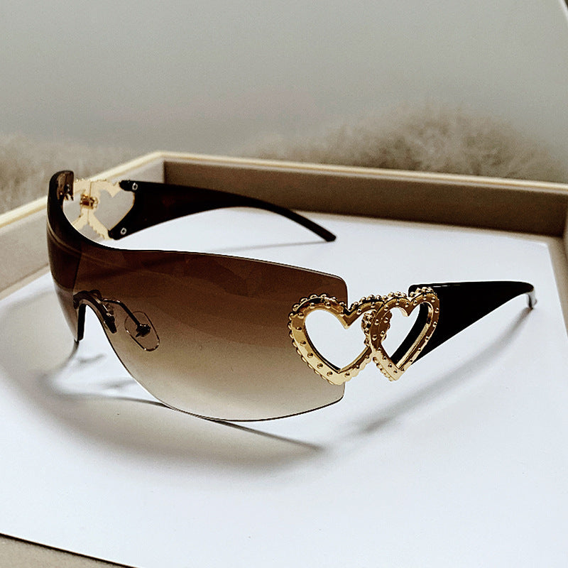 Ladies Designer Sunglasses with Luxurious Heart Accent Stornfield
