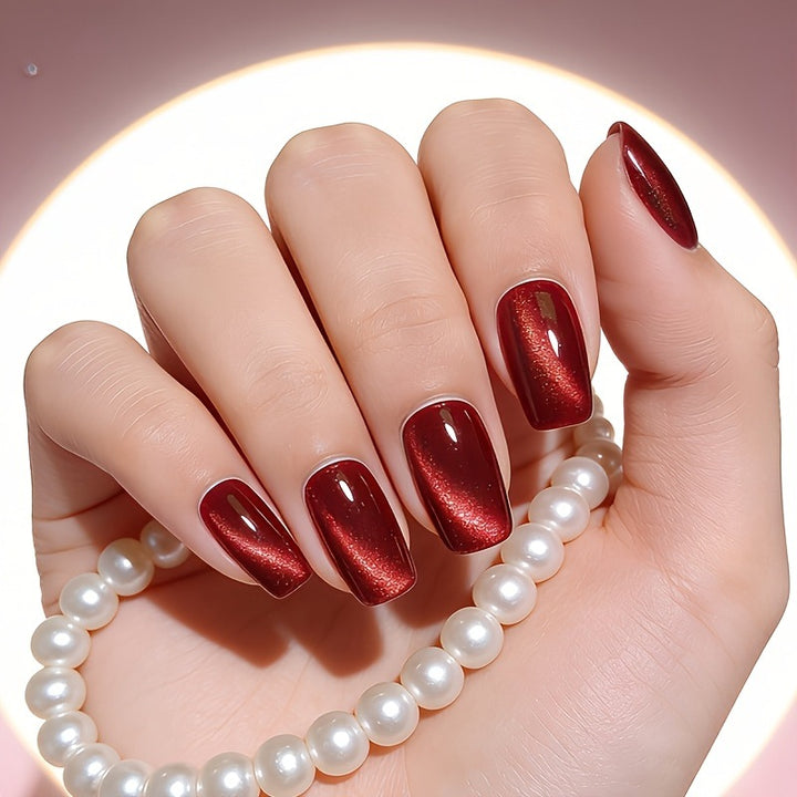 Glossy Metallic Press-On Nail Set Stornfield