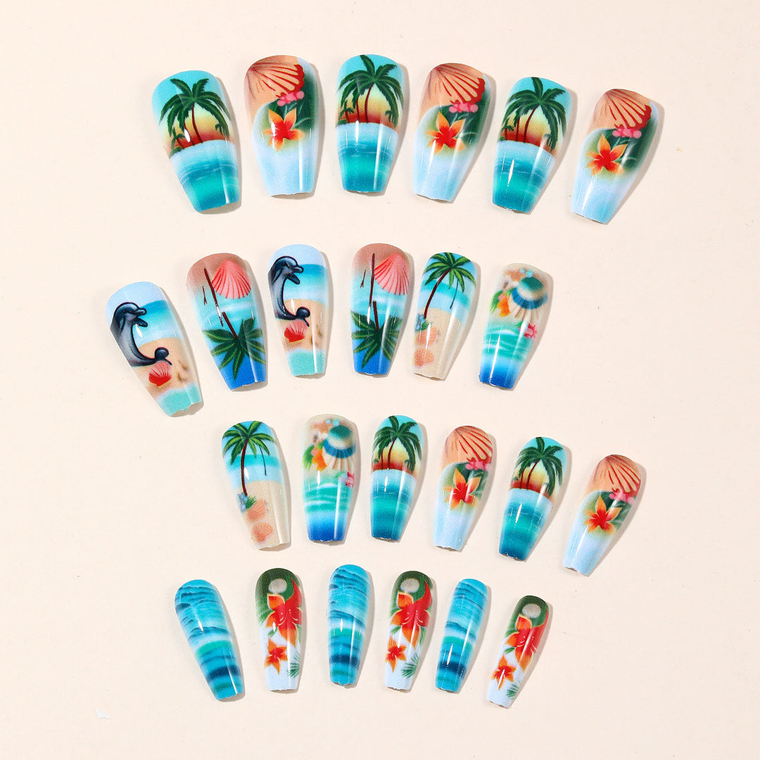 Ocean-Inspired 3D Nail Art Extensions Stornfield