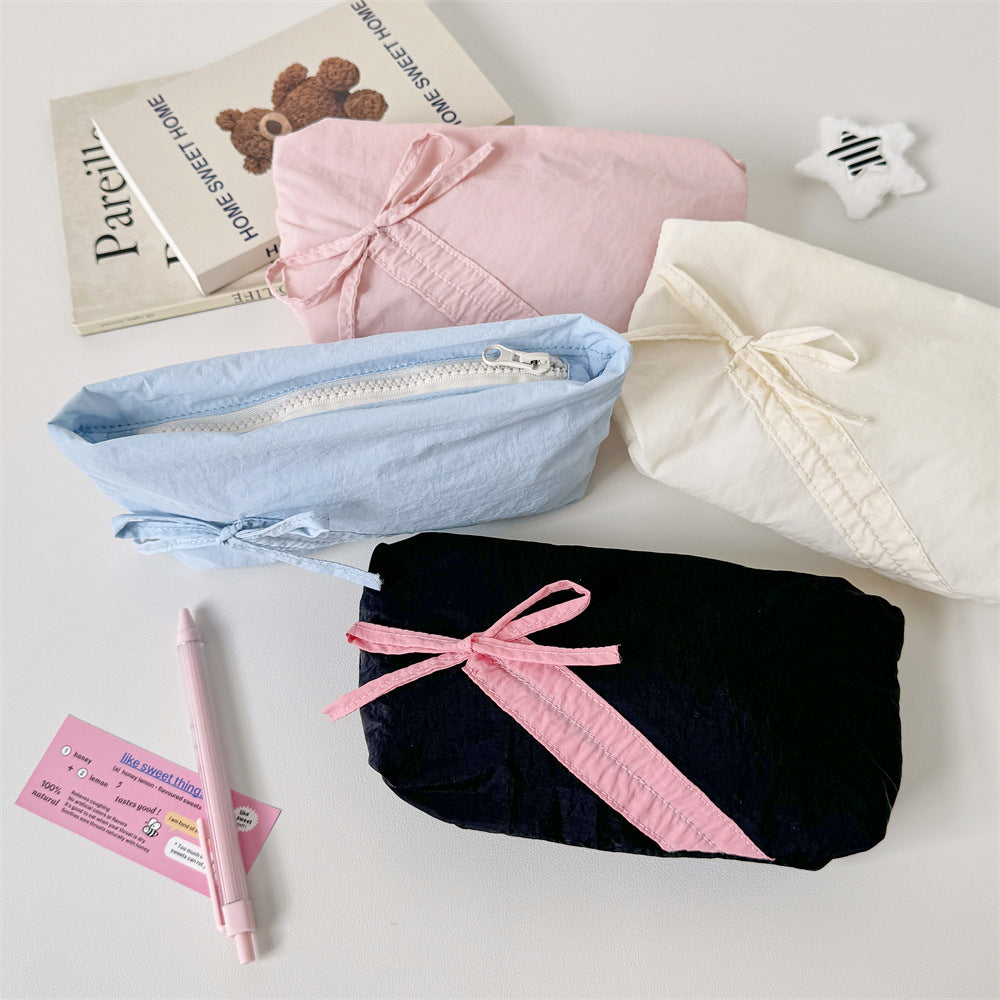 Quilted Pencil Case with Ribbon Closure Stornfield