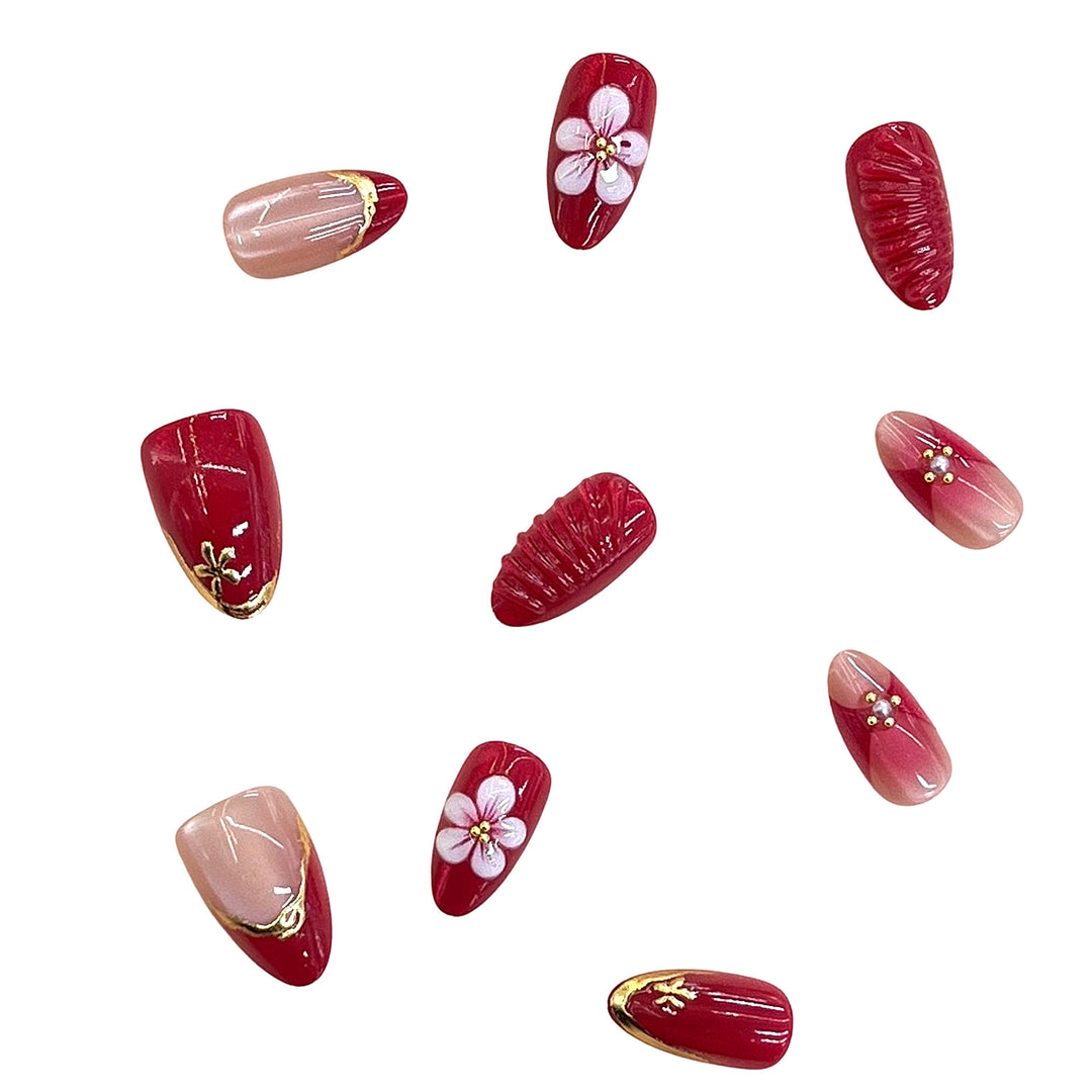 Artistic Cherry Blossom Design Press-On Nails Stornfield