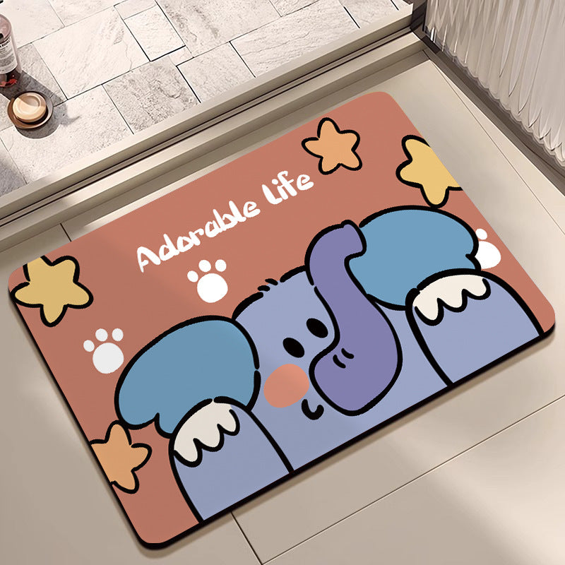Mermaid-Themed Memory Foam Bath Mat Stornfield