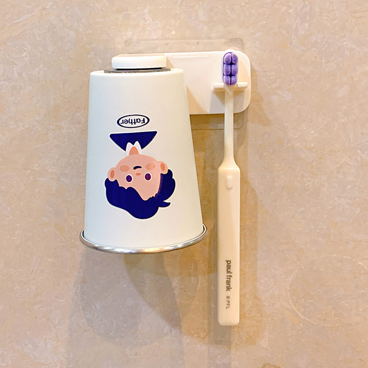 Wall-mounted toothbrush holder with playful design Stornfield