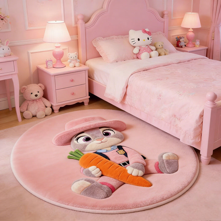 Playful Cartoon Character Area Rug