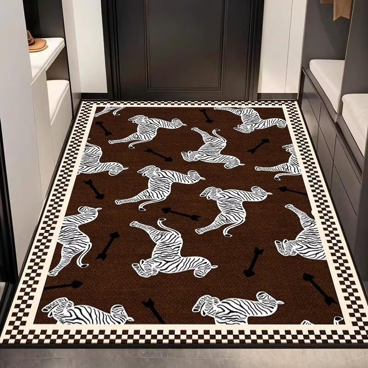 Elegant Textured Entryway Rug