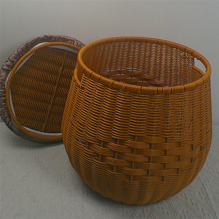 Cushioned Woven Storage Ottoman Stornfield