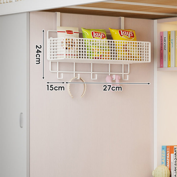 Under-Shelf Double-Tier Ventilated Mesh Hanging Storage Basket for Pantry and Bathroom