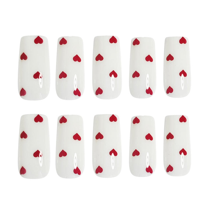 Artistic Heart-Themed Press-On Nail Set Stornfield