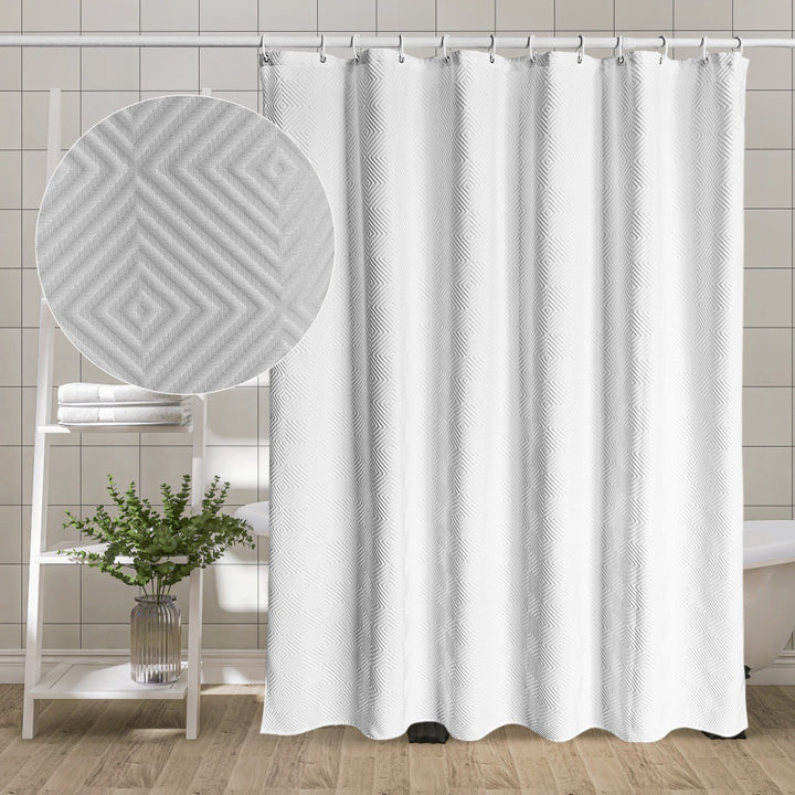 Textured Waterproof Shower Curtain Stornfield