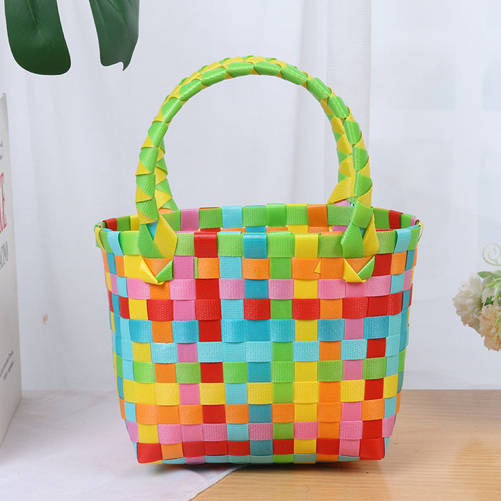Colorful woven shopping bag Stornfield