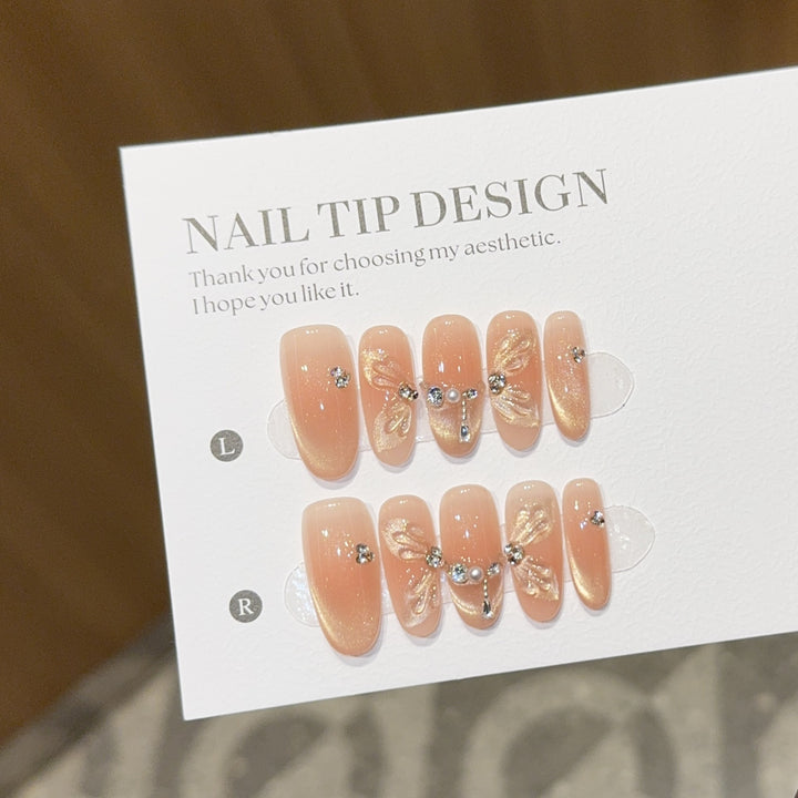 Artificial nail tips with elegant floral details Stornfield