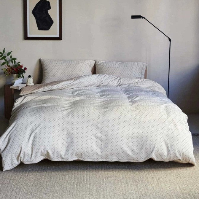Cherry-Print Cotton Jersey Duvet Cover Set with Matching Pillowcases